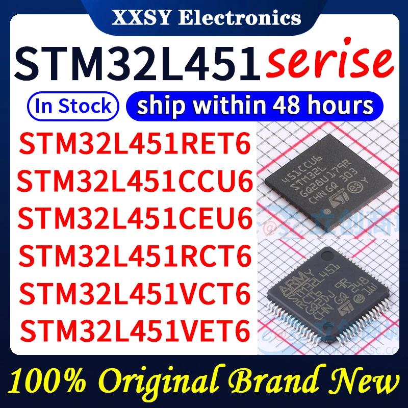 STM32L451RET6 STM32L451CCU6 STM32L451CEU6 STM32L451RCT6 STM32L451VCT6 STM32L451VET6 Haute Qualité 100% Original Nouveau