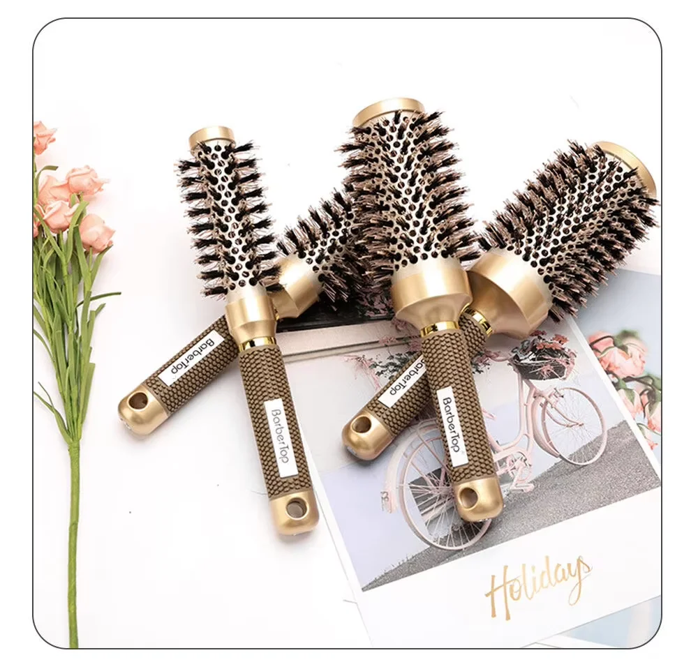 Pro Salon Hairdressing Comb Women\'s Curling Hairbrush Cylindrical Hairdresser Brushes Barbershop Styling Tool Accessories Tools