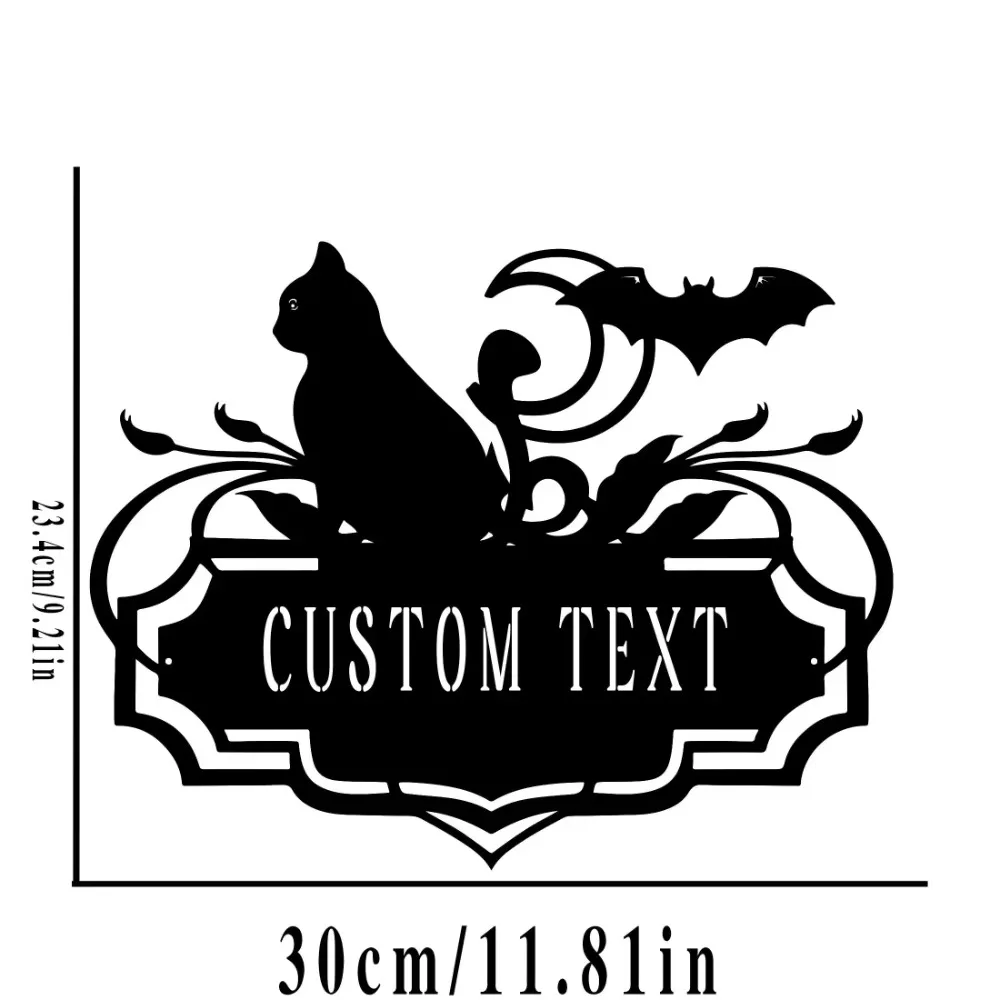 Spooky Distinctive Custom Halloween Metal Address Sign with Personalized House Number Ideal for Home Office Decor