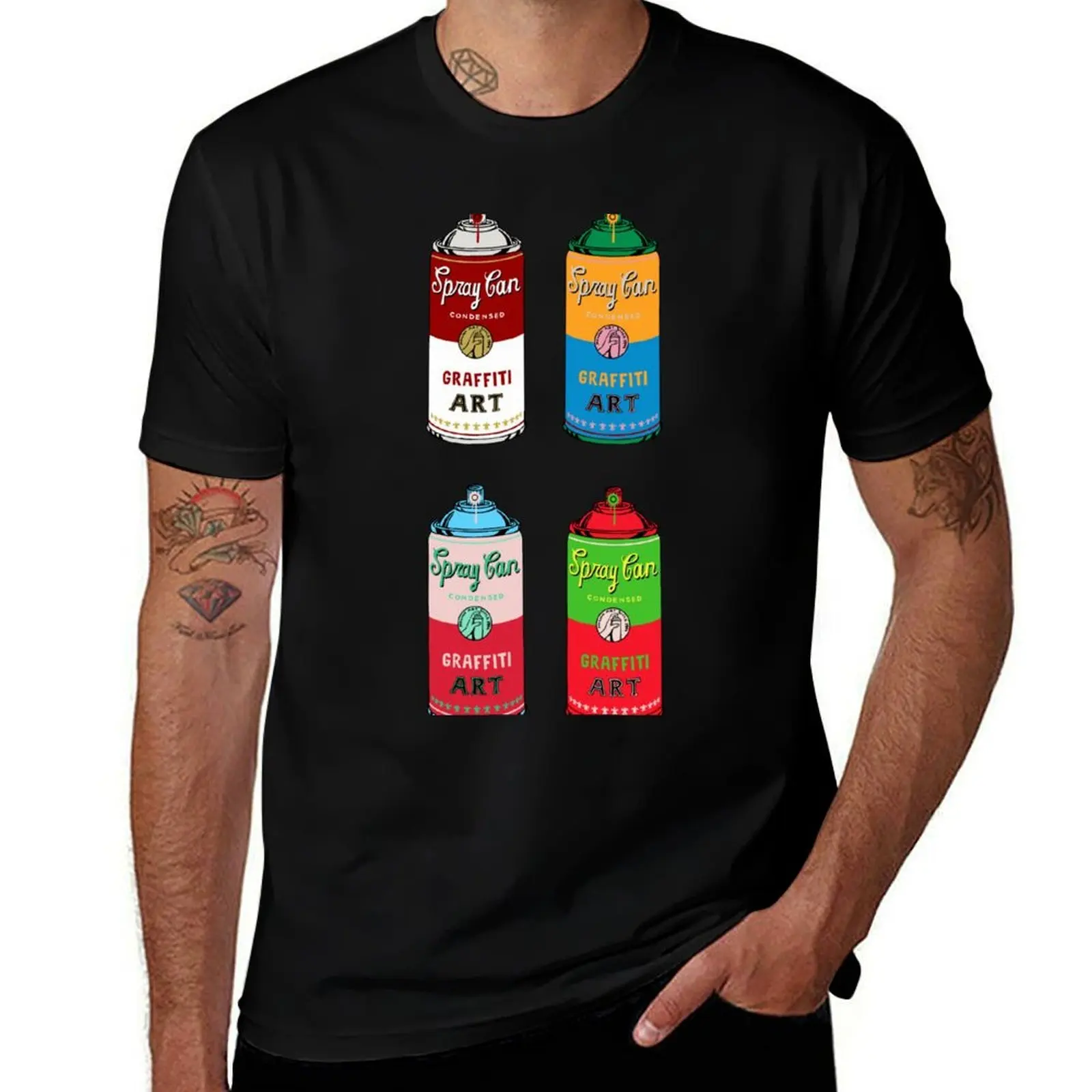 

Spray can art T-Shirt man t shirt luxury t shirt personalised t shirts for man pack cotton T-Shirt