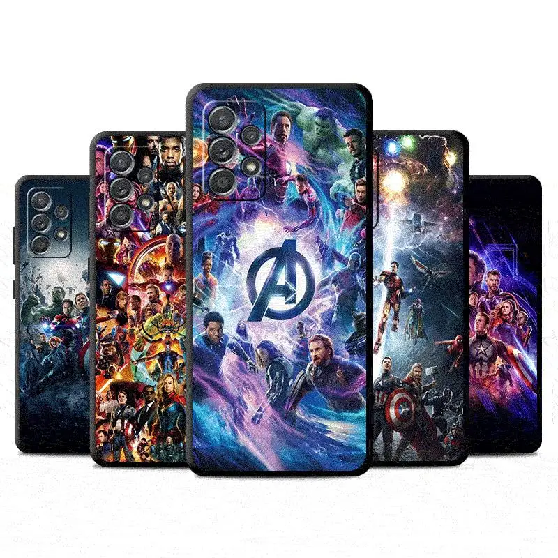 The Avengers Marvel Case for Samsung Galaxy A54 A14 A52 A12 A53 A34 A13 A50 A55 A25 A35 A51 A34 A32 A70 A71 Silicone Phone Cover