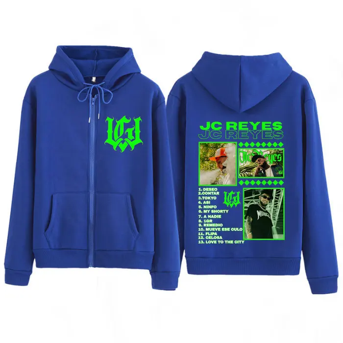 مغني الراب Jc Reyes Tour 2025 الجرافيك جاكيت زيبرا الشتاء رجل امرأة موضة الهيب هوب هوديي المتضخم عادية فضفاض البريدي Uo البلوز #5