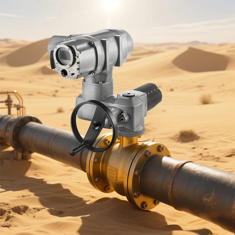 Hybrid Mutil Turn Electric Gate Valve Actuator 316 Stainless Steel Wind and Solar IP68 for Oil Customizable OEM Support