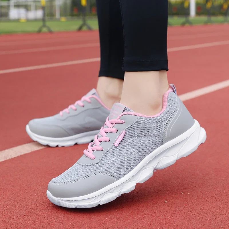 2024 Zwart Roze Vrouwen Marathon Jogging Schoenen Ademende Vrouw Atletische Hardloopschoenen Fitness Gym Sport Wandelen Sneakers