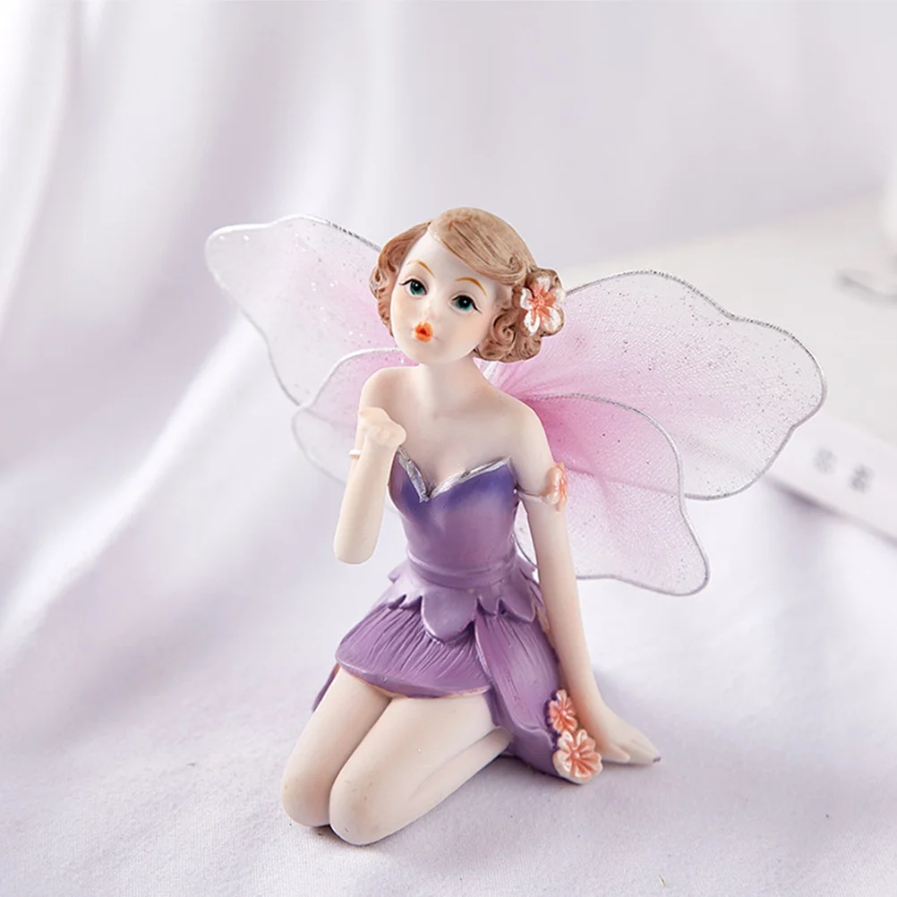 

Flower Fairy Resin Sculpture Creative Desktop Home Car Interior Decoration Resin Craft Art Ornament Garden Decorative Sculpture