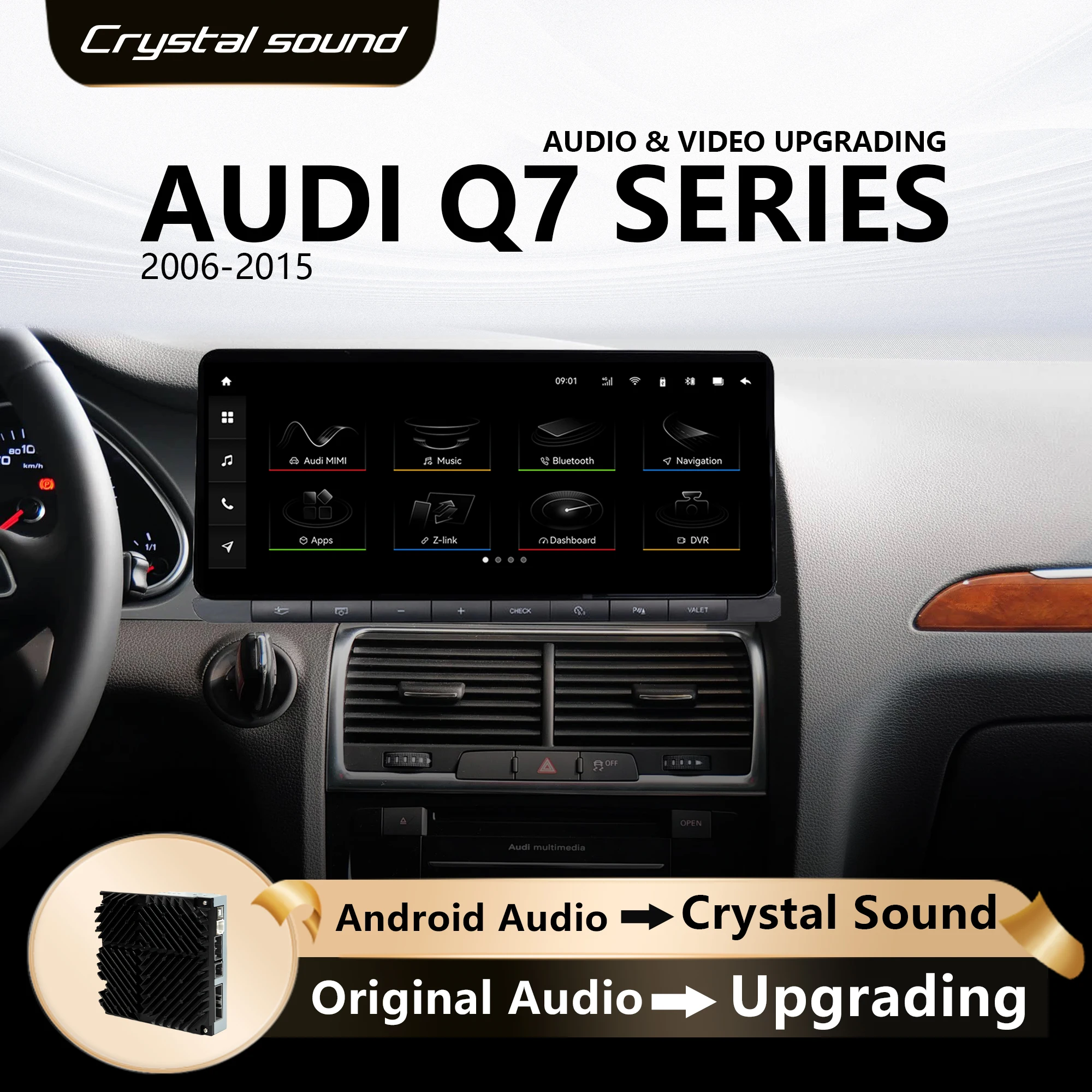 Redpower Crystal Sound 850 Pro Max Android Car Radio Player Screen for AUDI Q7 2006-2015 CarPlay Bluetooth Hi-Fi