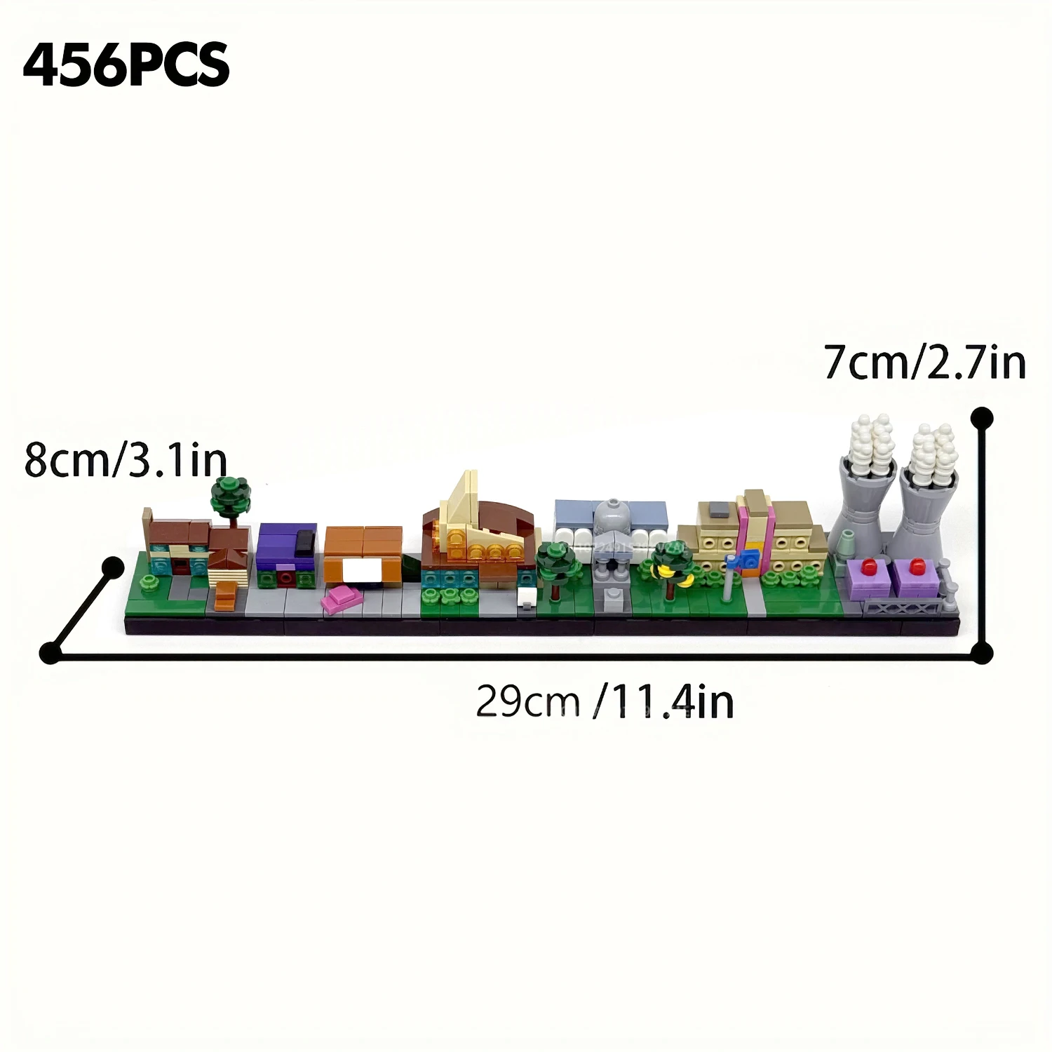 MOC City Architecture Skyline Building Street View Blocs de construction école église bibliothèques modèle jouets pour briques de film cadeaux de noël
