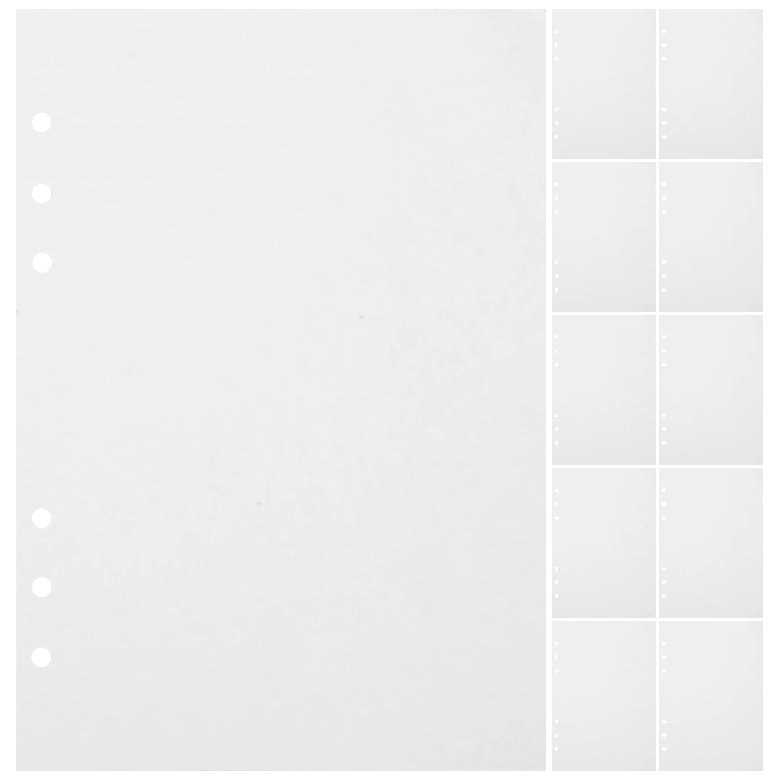 

80 Sheets A5 Refill Paper Notepad Core Horizontal Grid Ivory White 6 Holes Binder Loose Leaf Planner Inserts Notebooks Student