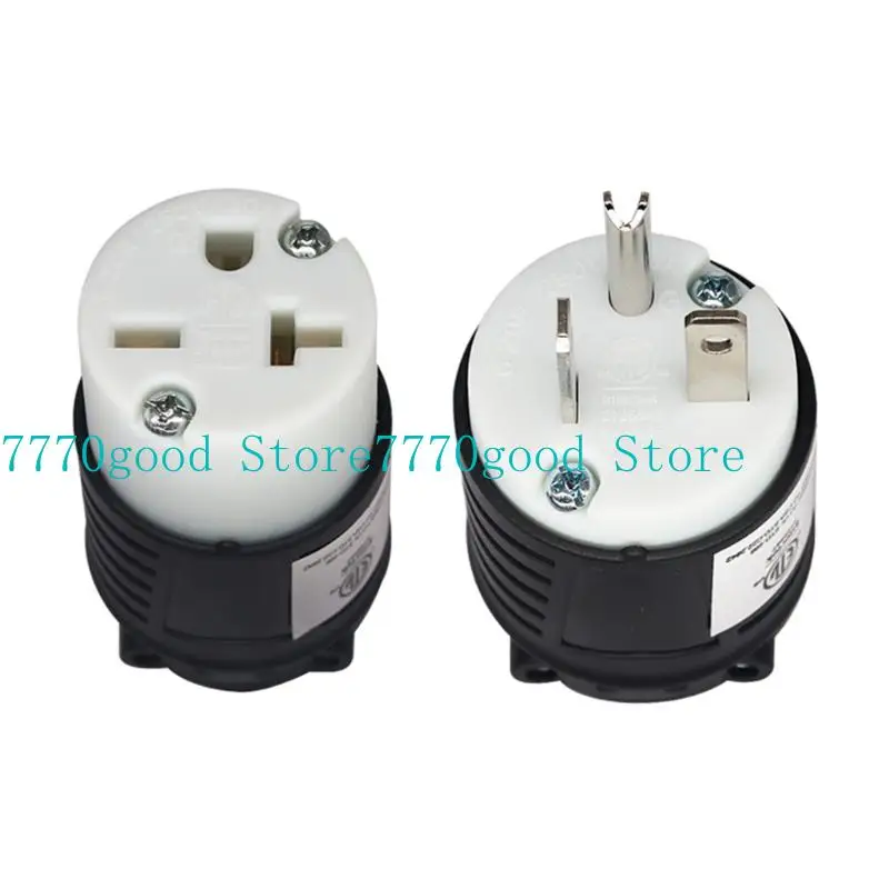 

31BA 20A NEMA 6-20P Male/NEMA 6-20R Female Power Plug Socket Assembly Part Enhances Stability in Commercial Appliances
