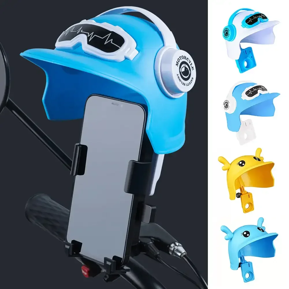 Small Helmet Motorcycle Mobile Phone Holder Rider Electric Bicycle Navigation Phone Holder Waterproof Sunshade Phone Holders