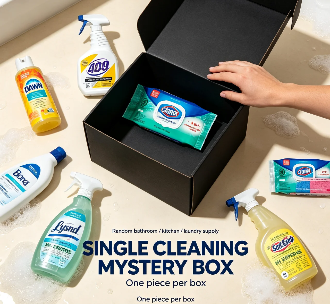 Mystery Box Laundry Supply Dishwashing Liquid Random One per Box Home Cleaning Essentials Surprise Pack view 3