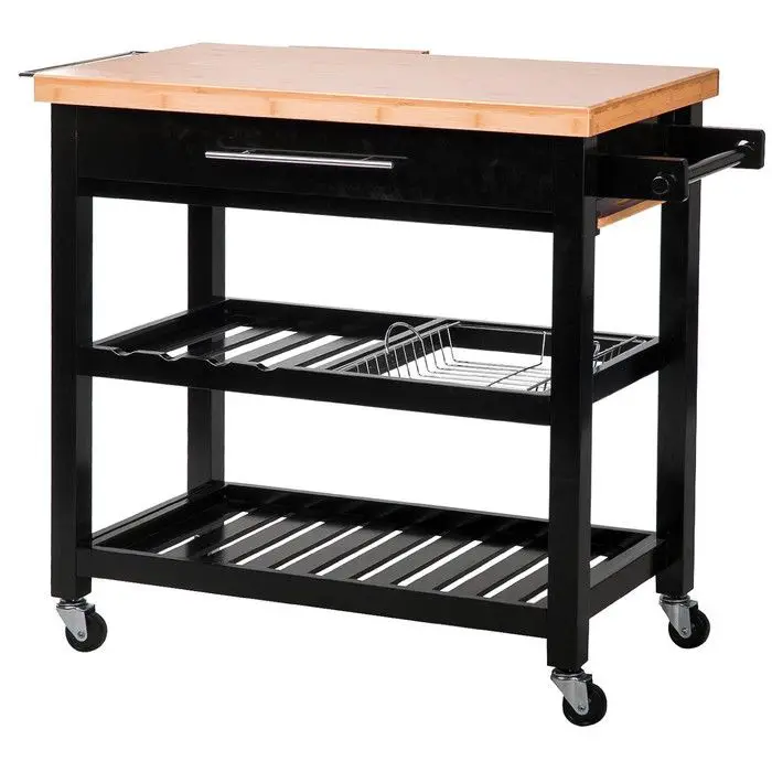 

2-слойная многофункциональная тележка и тележка из нержавеющей стали 80x45x75 см для кухни, принадлежностей для отелей и ресторанов