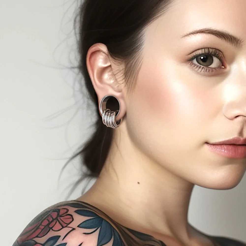 Stainless Steel Ear Tunnels for Body Piercing