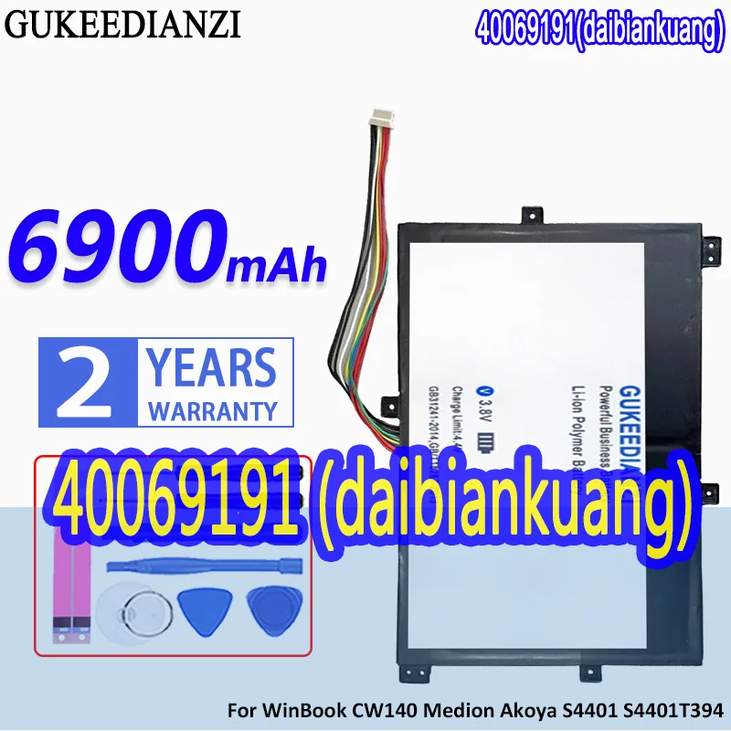 GUKEEDIANZI Battery 40069191 6900mAh For WinBook CW140 Medion Akoya S4401 S4401T S4402 S4403 S14401 S14401TG MD61265 MD61325