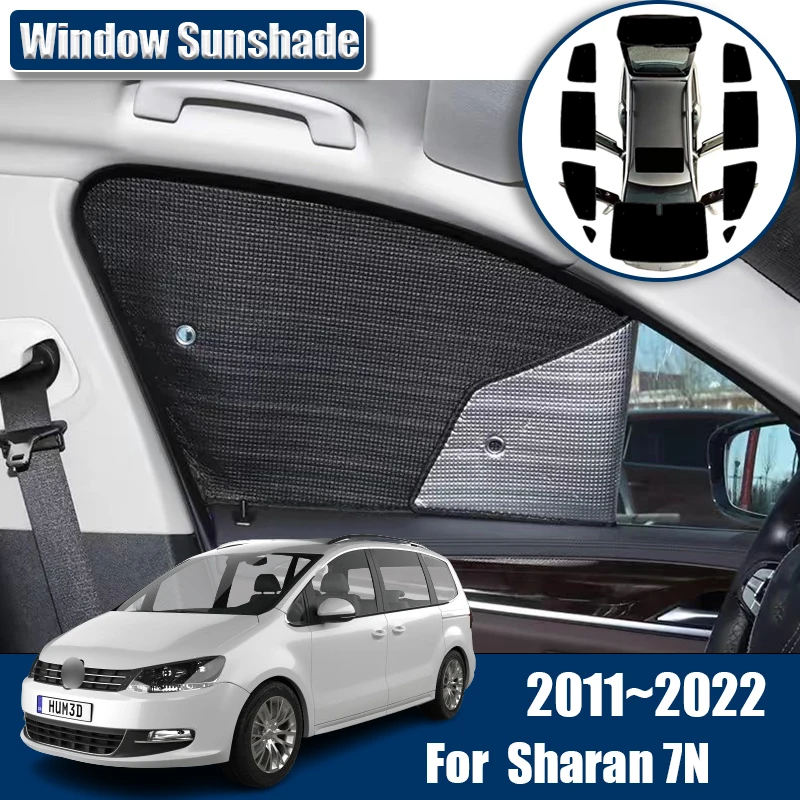 

For Volkswagen Sharan 7N VW SEAT Alhambra 2011~2022 Accessories Car Full Coverage Sunshade Sunscreen Window Anti-UV Visors Parts