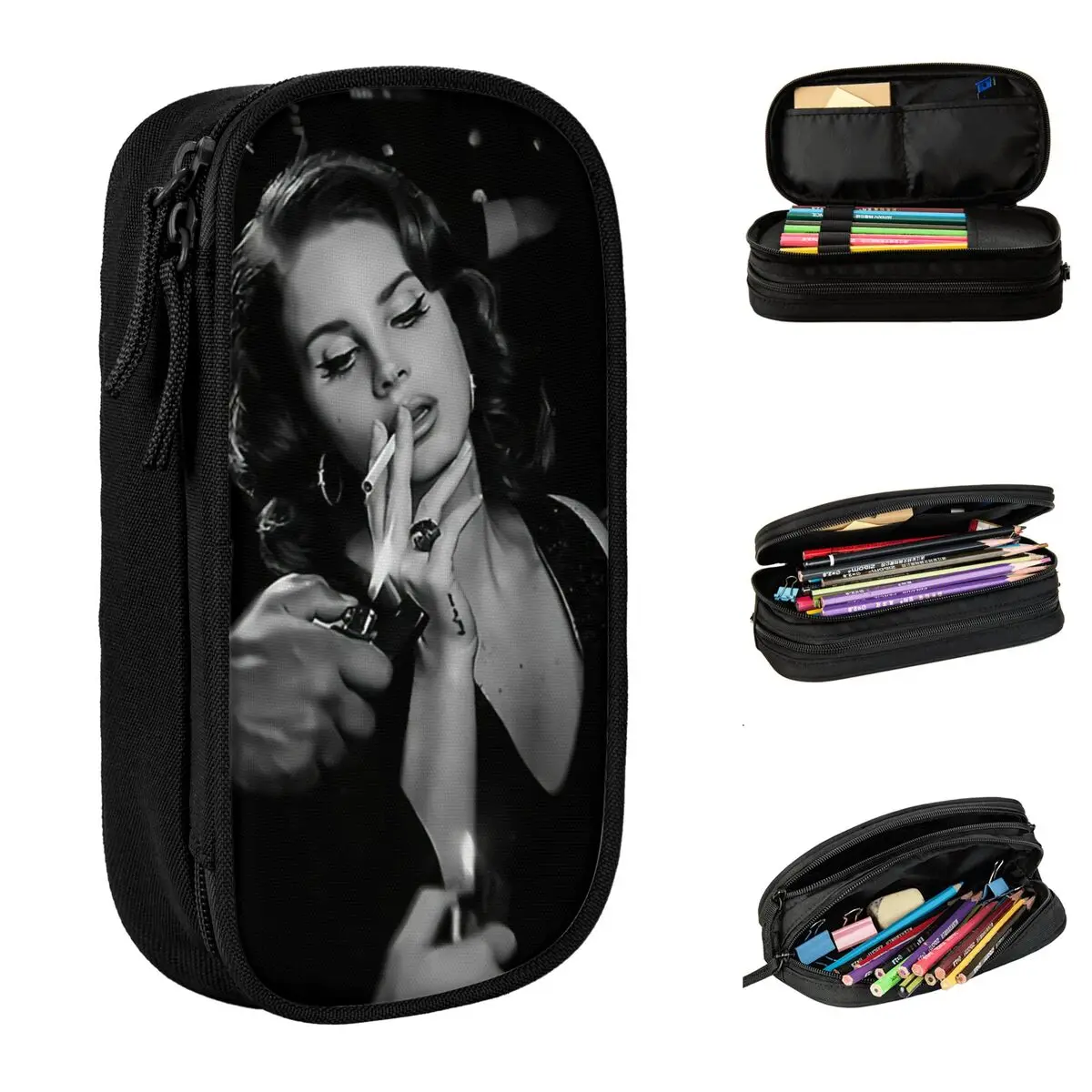 The Smoke Lana Del Rey Pencil Case Creative Pen Pencil Bags Girl Boy Big Capacity Students School Gift Pencilcases