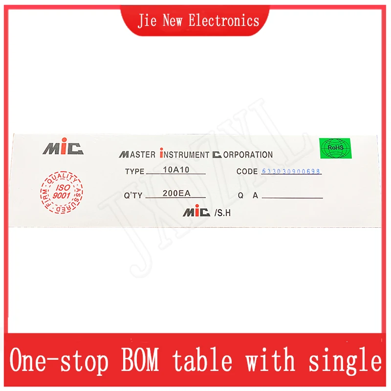 200PCS 6A10 10A10 20A10 6A/10A/20A 1000V R-6 Axial Rectifier Diode Brand New Authentic A box of 200 PCS