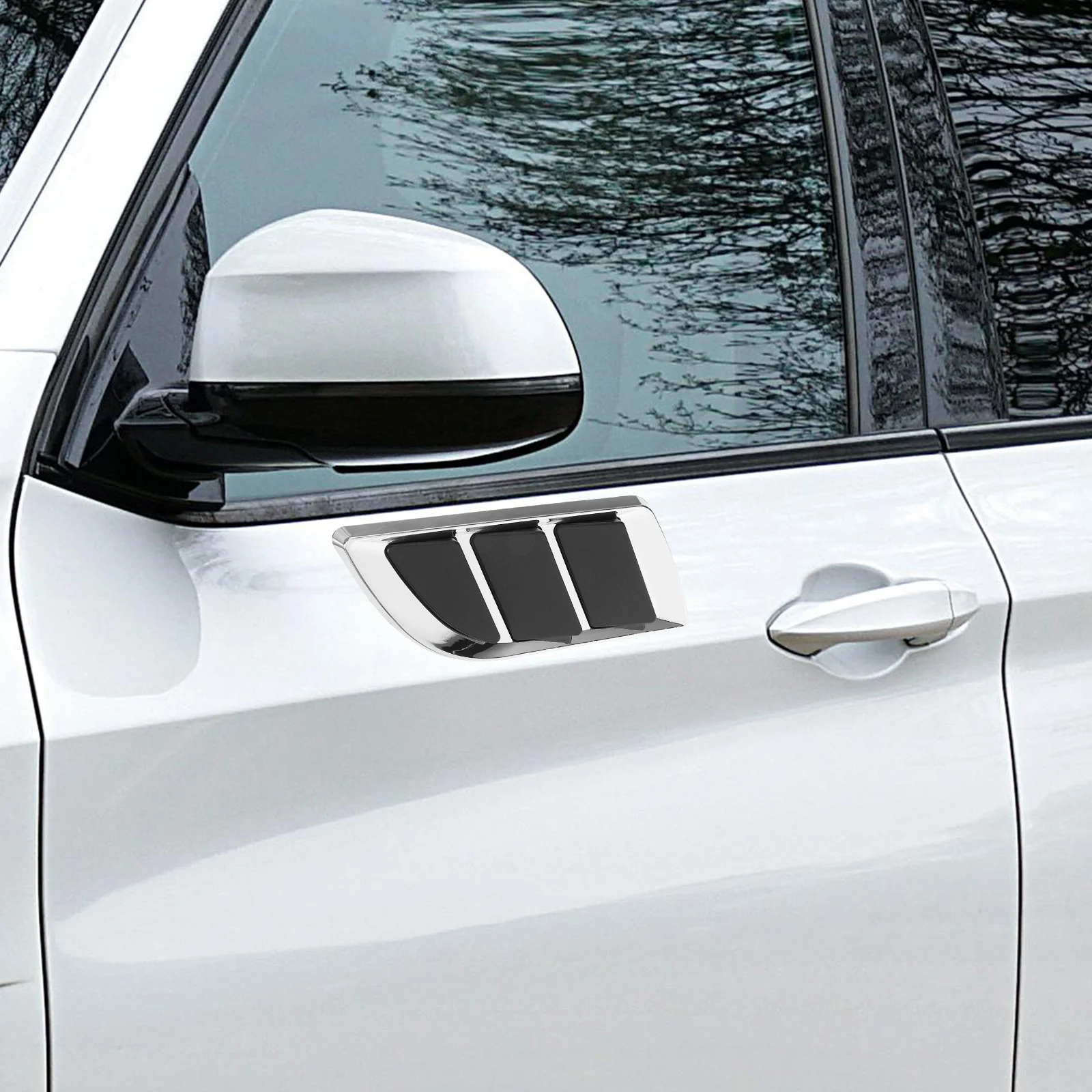 

1 Pair Car Hood Vent Sticker Auto Side Vent Cover Automotive Exterior Accessories Vehicle Air Flow Decal Modification Decor