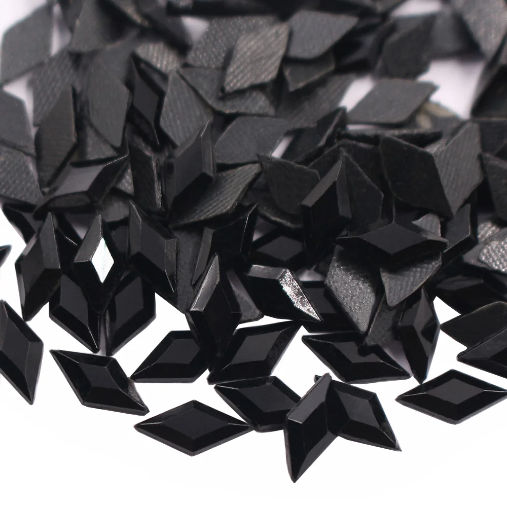 Triangle Glass Beads for Garment Decoration, Flatback Crystals, Strass Trim, Glue-back Stones, Hotfix Rhinestones, All Shapes,