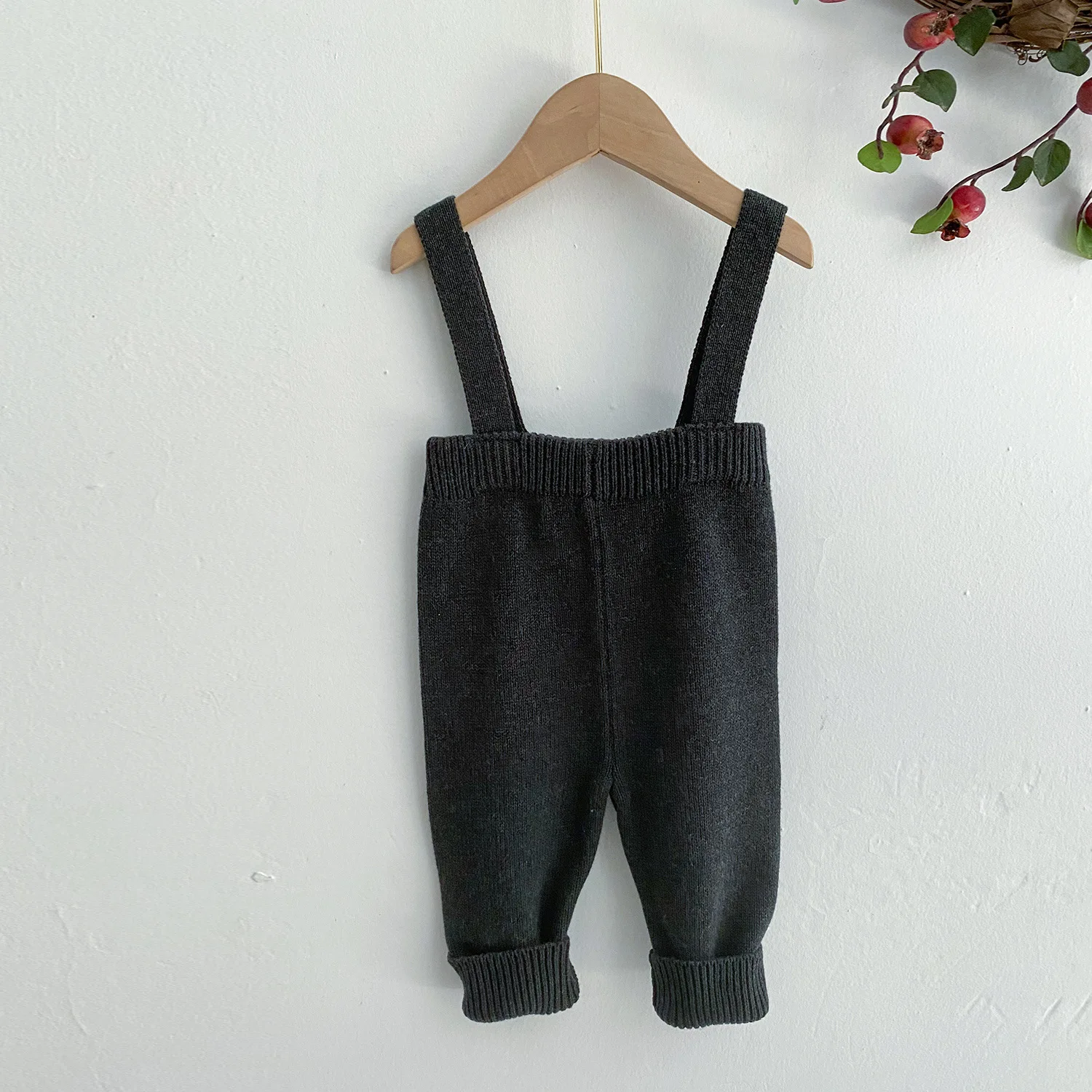 Autumn Winter Knit Baby Pants Baby Cotton One Piece Wool Large PP Pants Solid Color Toddler Pants for Girls Boys