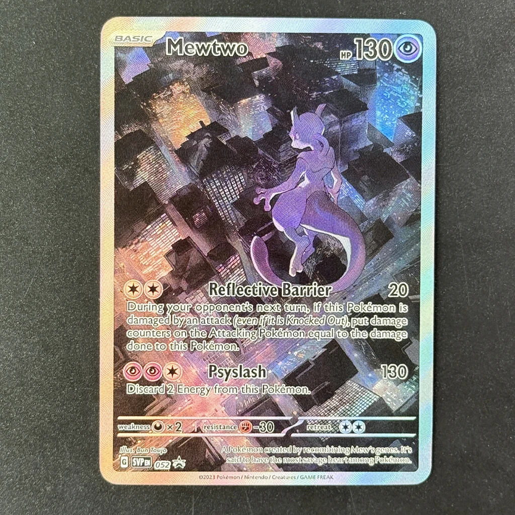 2 modèles de cartes Pokemon Scarlet & Violet Promos, bricolage, Mew Mewtwo SVP, Flash holographique PTCG, cartes de Collection, cadeau Anime