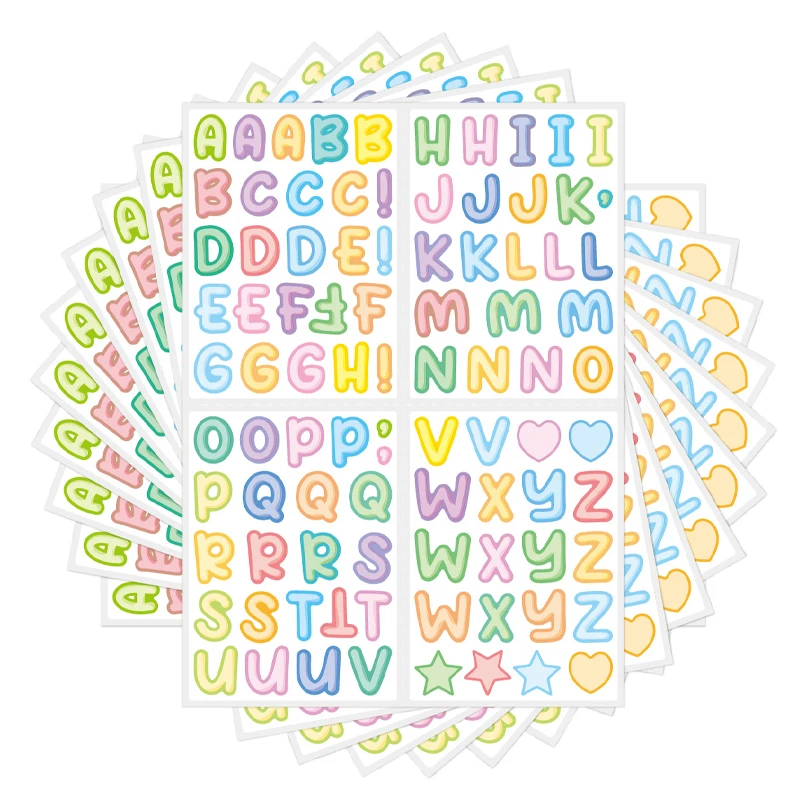 Colorful English Alphabet DIY Hand Ledger Gooka Paste Children's Puzzle Learning Alphabet Paste Early Education Toys Gifts