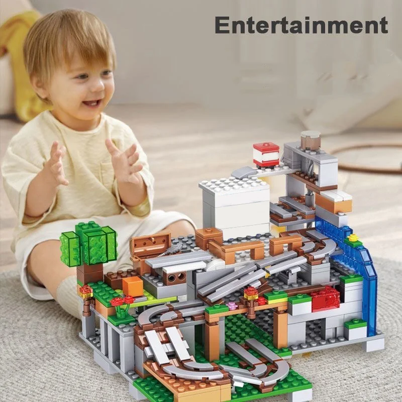 Cretive DIY Brick Farm Village Organ Cave Building Blocks Model Educational Toys for Children Birthday Christmas Gift