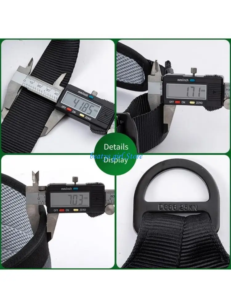 C7AB Adjustable Semi Body Safety Harness Belt for Climbers Light and Portable Design