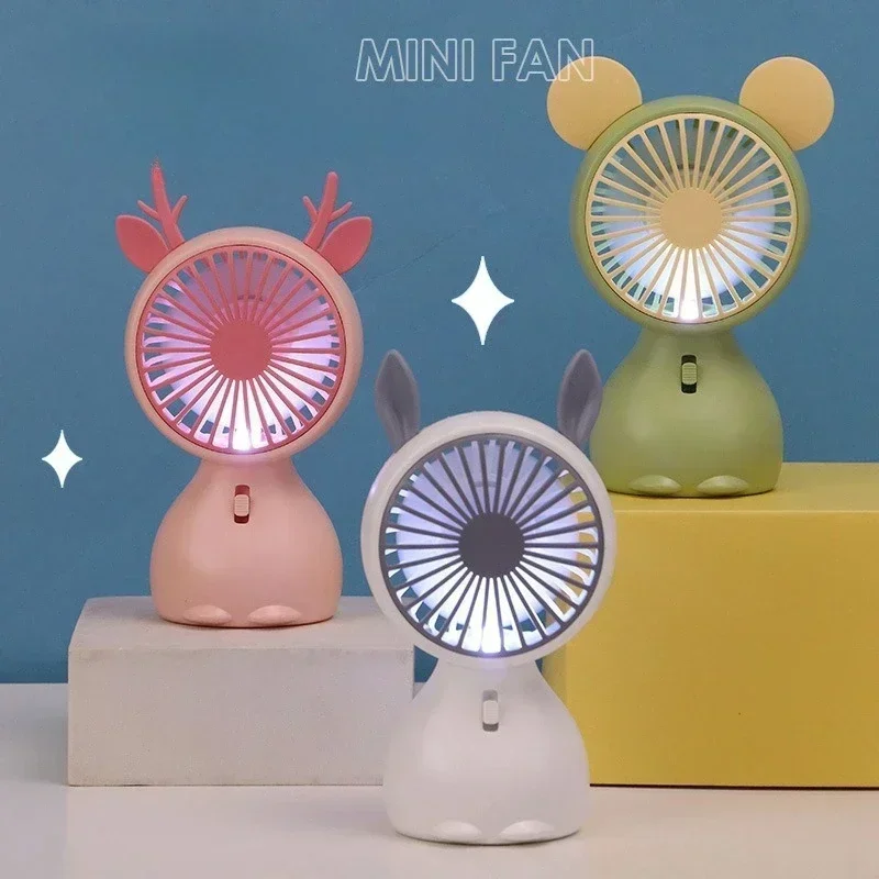

Cute and Cute Handheld USB Portable Student Dormitory Portable Night Light Rechargeable Mini Fan Ventilateur Portable