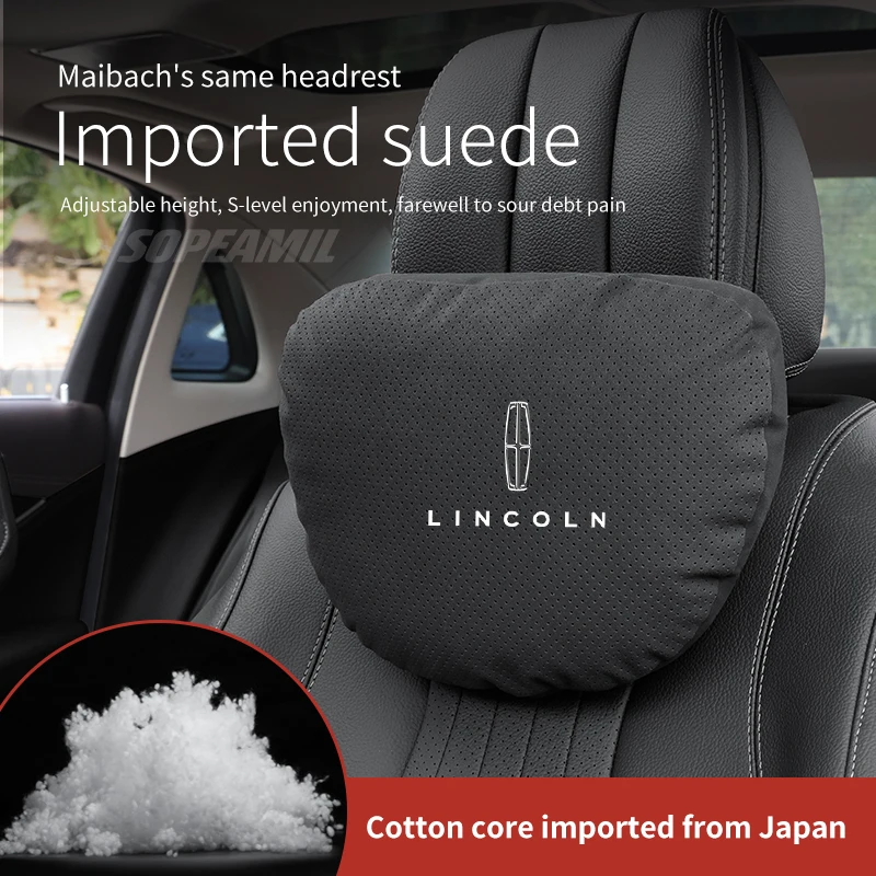 

For Lincoln Z Navigator Aviator Nautilus Corsair MKZ MKC MKX MKS Car Headrest Neck Support Seat Lumbar cushion Soft Neck Pillow