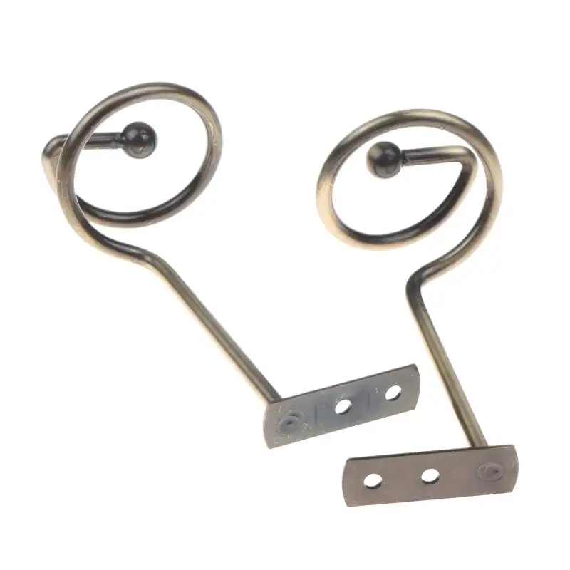 2er-Pack Rostfreie Vorhanghaken-Clips aus antikem Kupfer, schwere Metallbefestigungen für die Aufhängung von Vorhängen im Innenbereich. – Detail 9