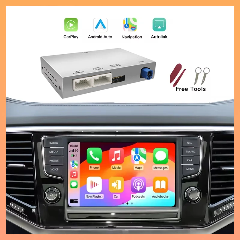 Drahtloses Carplay Android AUTO für Volkswagen Golf 7 SEAT Leon MK3 Tiguan Lamando Magotan Phideon Teramont mit MIB1/MIB2-System