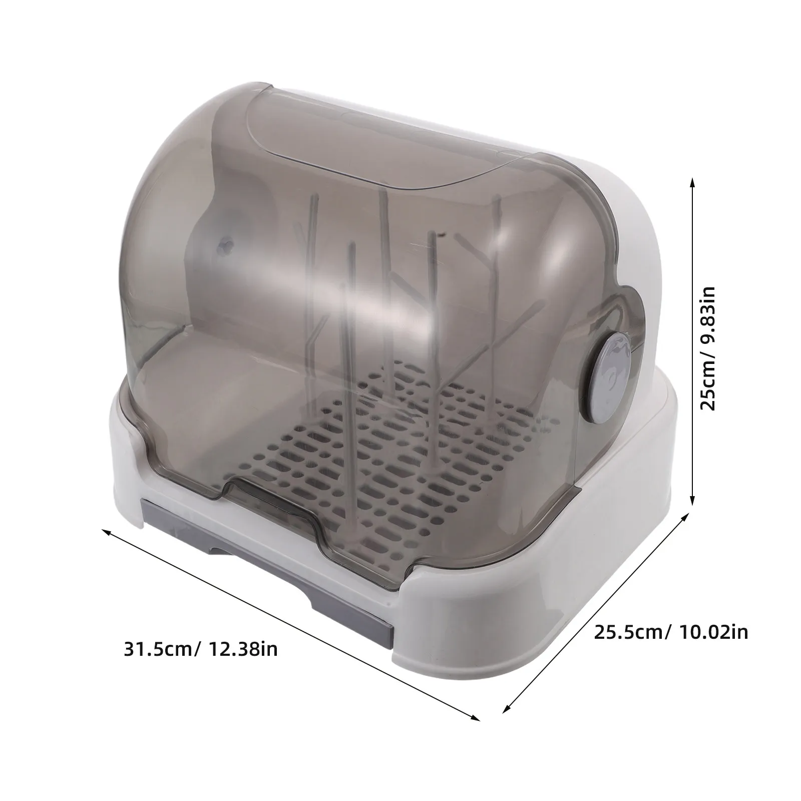 Baby Bottles Drying Rack Compact Dustproof Plastic Bottle Rack Storage Organizer Stand for Countertop Nursery Feeding Tools