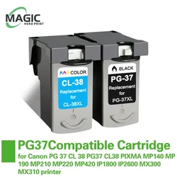 PG-37 CL-38 Ink Cartridges for Canon PG 37 CL 38 PG37 CL38 PIXMA MP140 MP190 MP210 MP220 MP420 IP1800 IP2600 MX300 MX310 printer