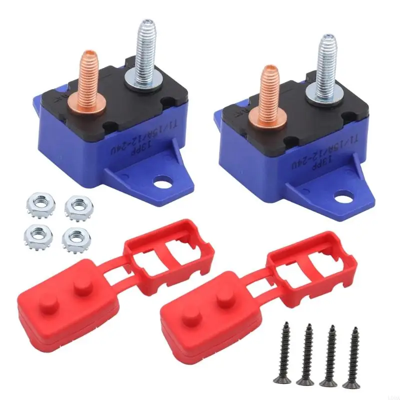 

2 шт., 15 А, автоматический выключатель сброса, 6-28 В постоянного тока, металлические монтажные кронштейны Red Guard