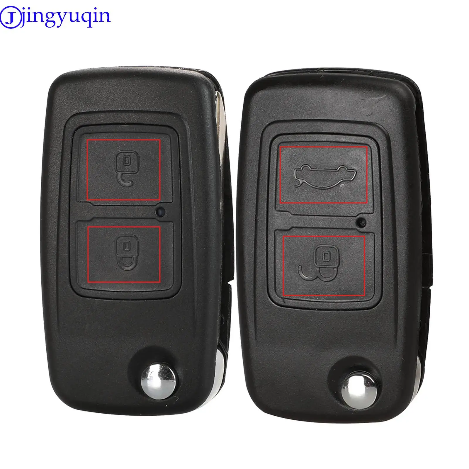 jingyuqin For Chery A5 Fulwin Tiggo E5 A1 Cowin Car Key Case 2 Buttons Remote Key Shell Cover Fob Blank