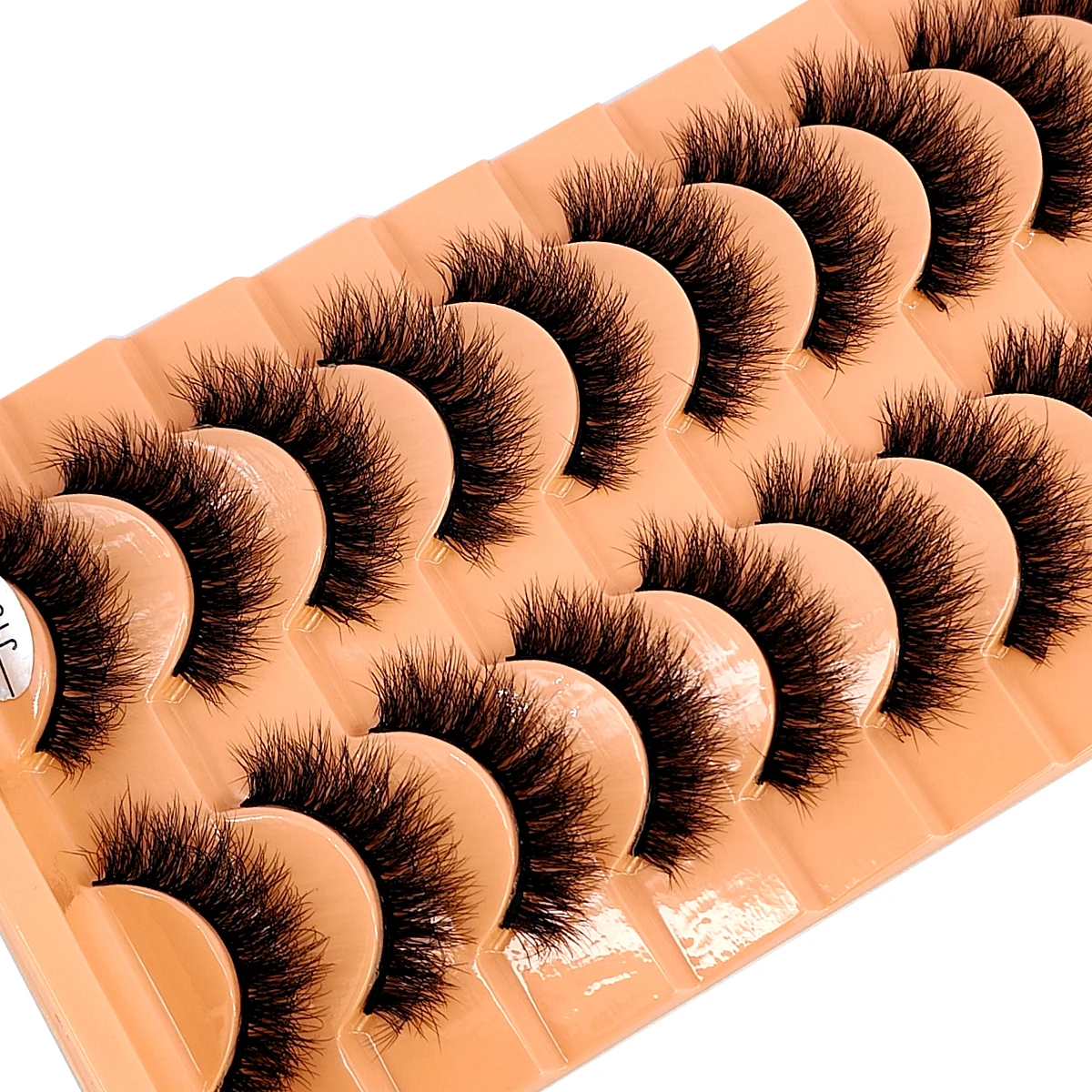 ขนตาปลอม 10 คู่ แบบ 3 มิติ นุ่มเป็นธรรมชาติ ยาว ฟู งอนงาม แบบขนมิงค์ ทรงตาแมว สำหรับแต่งหน้า ต่อขนตาปลอม