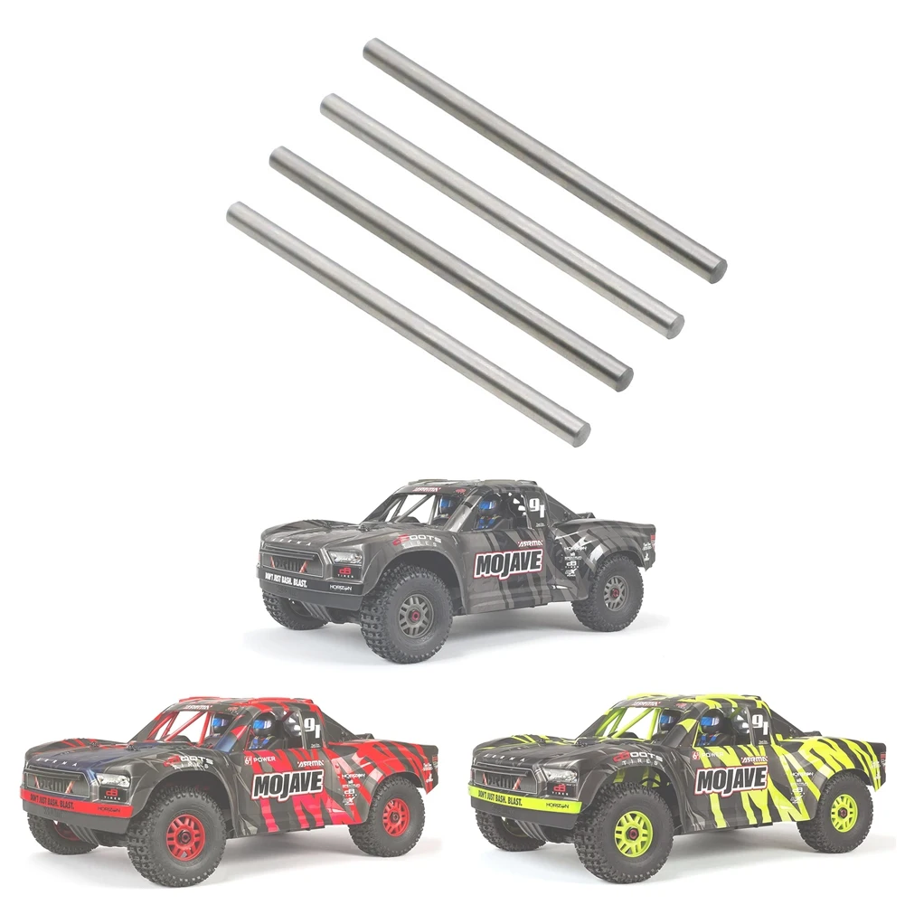 YSUN-4Pcs Hinge Pin Lower 4X67.5Mm ARAC5032 For ARRMA 6S 1/7 Limitless Infraction 1/8 Typhon Kraton RC Car Parts,Silver