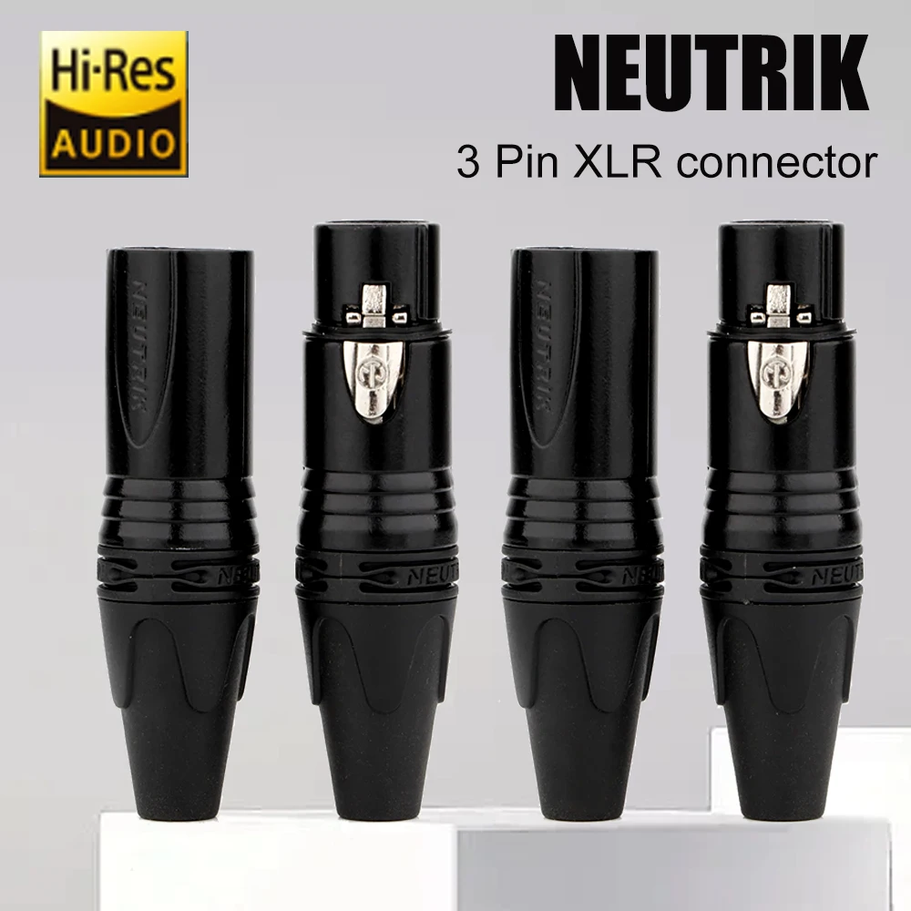 Neutrik NC3MXX to NC3FXX XLR Adapter Cable Connector - 3 Pin Male to Female Audio Adapter - Professional Grade