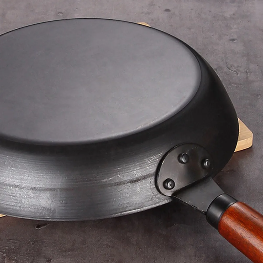 

Nonstick Frying Pan Iron Wok Kitchen Supply Versatile Design Pancakes Steaks Quick Consistent Cooking Small Wok