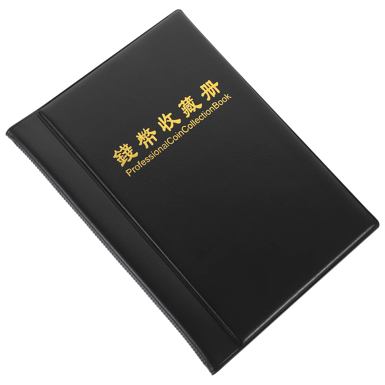 

Pocket Coin Collection Book Commemorative Rose Black Decor Money Pu Case Household