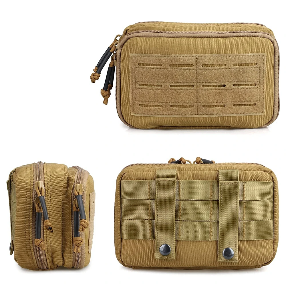 Tactical Horizontal Zippered Multi-Purpose Molle Admin Pouch Utility EDC Tool Gear Gadget Waist Bag Organizer