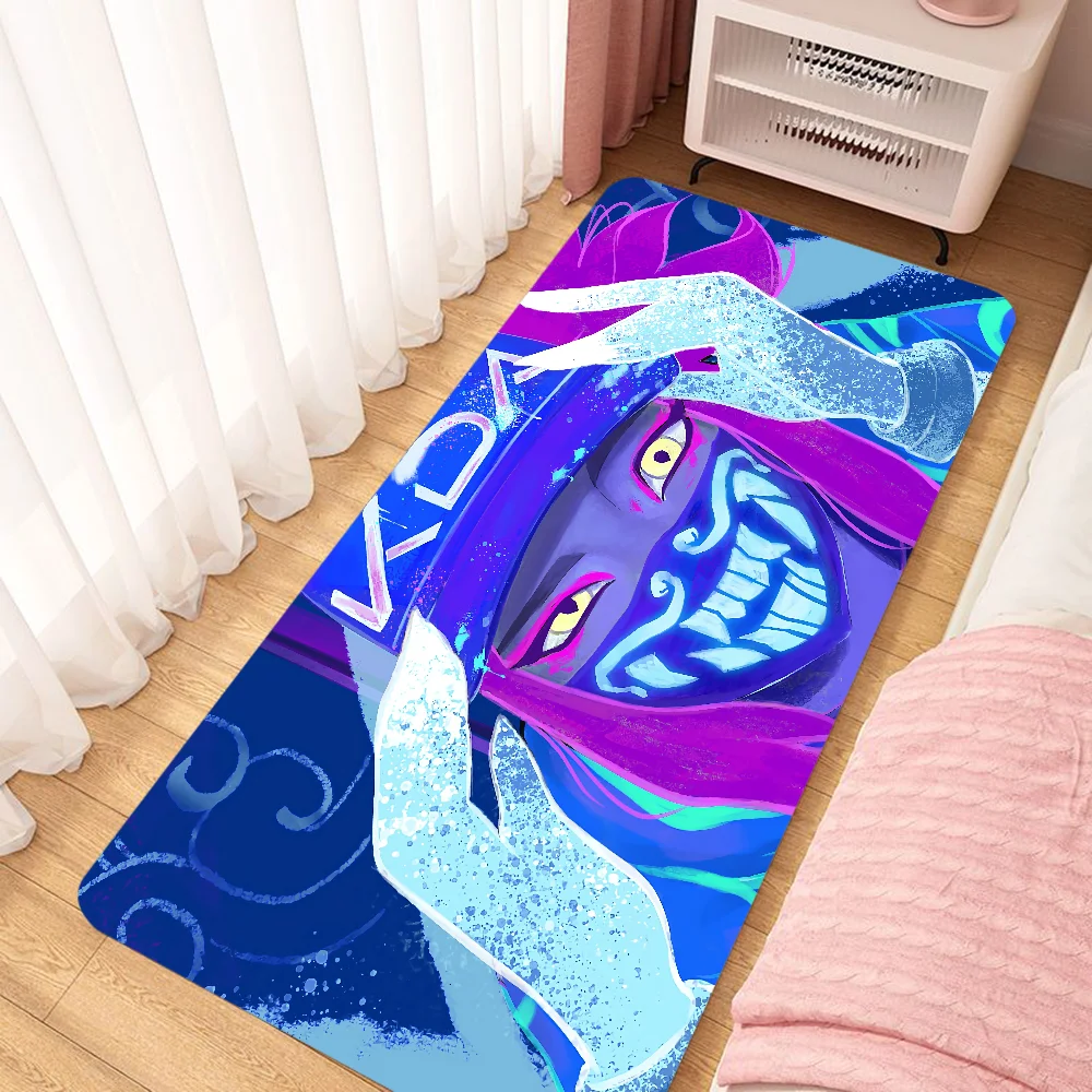 KDA Akali Entrance Door Mat Home Decoration Carpet for Bedroom Mats Outdoor Entrance Doormat Anime Rug Bathroom Floor Mats Rugs