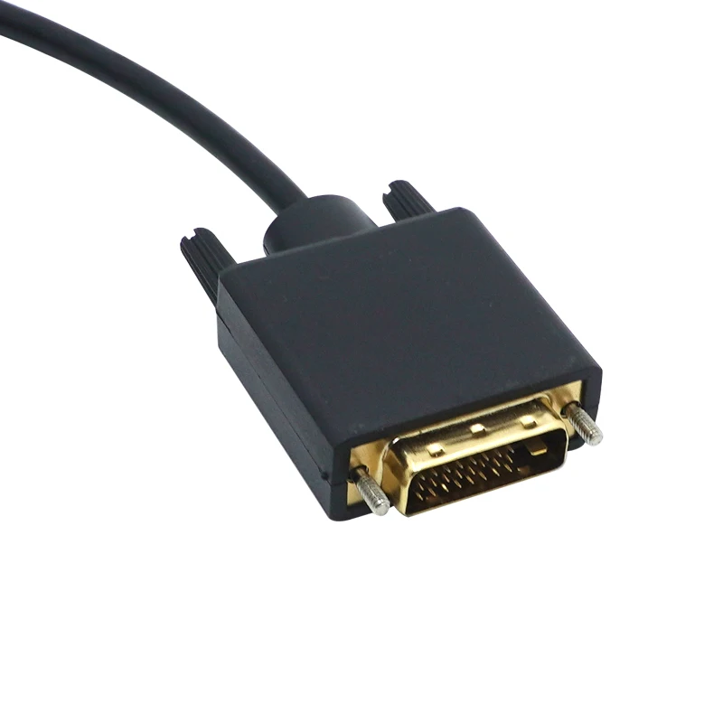 DP to DVI Cable Gold Pluged DisplayPort to 24+1 DVI-D Male/Male Adapter DP to DVI Converter For PC DVD HDVT 1.8M