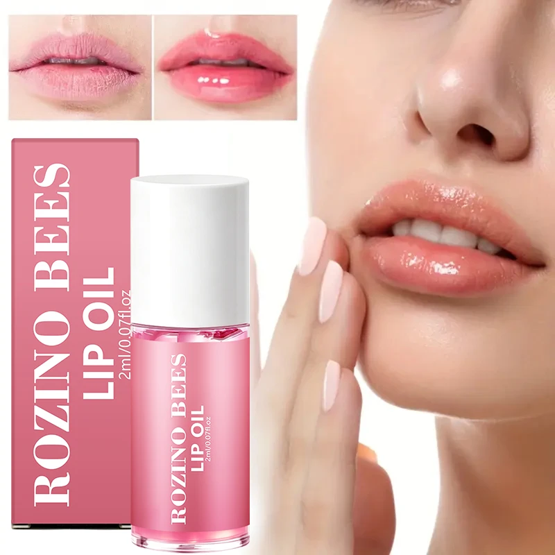 Moisturizing Honey Lip Oil, 72-Hour Long-Lasting Plumping Lip Oil - High Shine, 2ml Travel Size, Lightweight and Easy to Carry, Infused with Collagen, Long-Lasting Hydration, Enhances Lip Elasticity, Smoothes Lip Lines - Vibrant Shine, Makes Lips More Moisturized and Plump, Suitable for All Lip Types, Women's Gift, Perfect for Christmas, Birthdays, Autumn and Winter Gifts