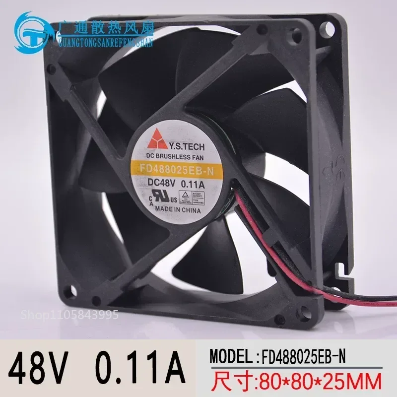 for FD488025EB-N for Wonsan Y.S.TECH Original 48V 0.11A 80mm 8025 Silent Cooling Fan