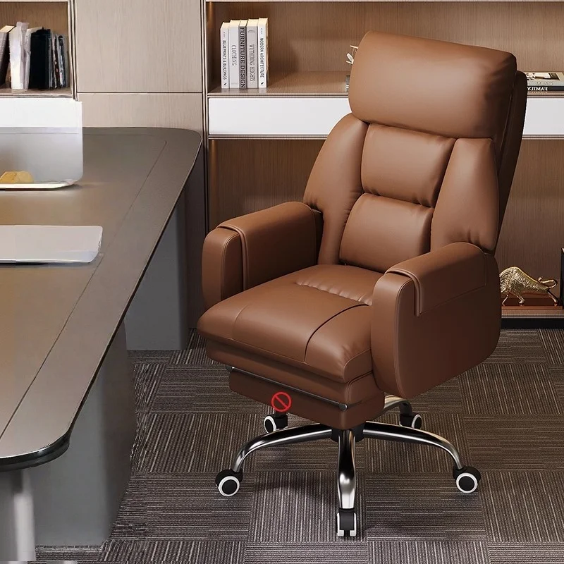 

Роскошное офисное кресло для менеджера, эргономичное вращающееся кресло для руководителя с высокой спинкой, поясничной поддержкой и мягкими подлокотниками