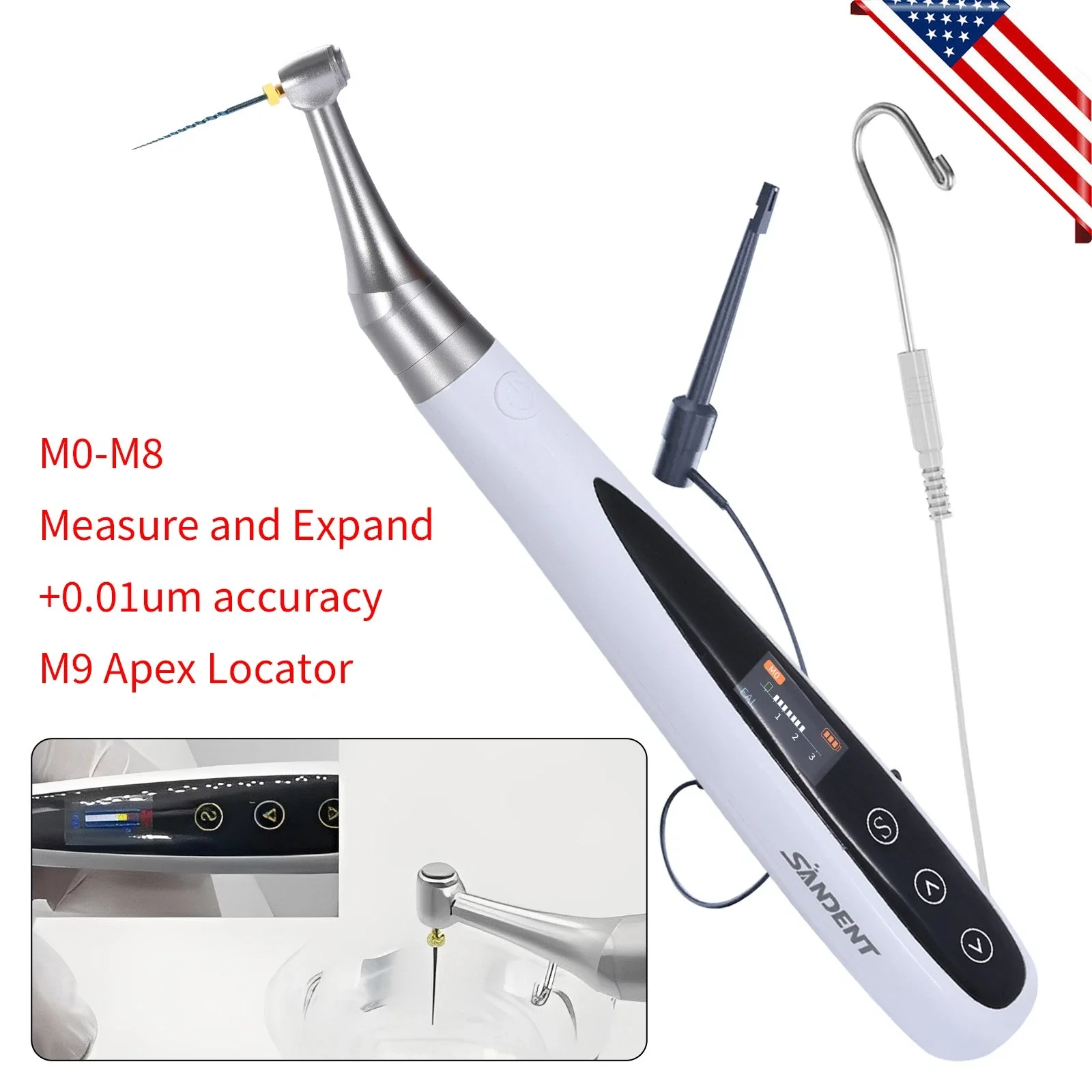 Dental Endo Motor 6:1 +Apex Locator Root Canal+Hygiene Prophy Handpiece 3 in 1 For Woodpecker