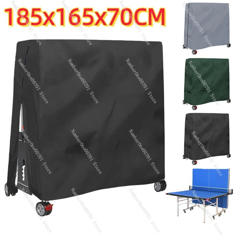 Ping Pong Table Cover Waterproof 210D Oxford Fabric with Zipper Storage Protection For Indoor Outdoor Table Tennis Equipment