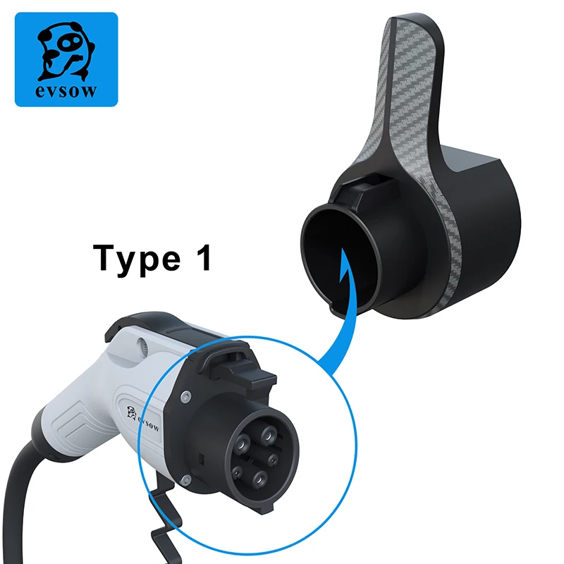 evsow Type1 EV Charger Holder Wall Mount Holster Dock For Electric Vehicle Charging Cable Holder Holster Dock Type1 J1772 Socket